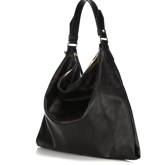 Jimmy Choo Sleek Black Leather Hobo - Picture 2 of 12